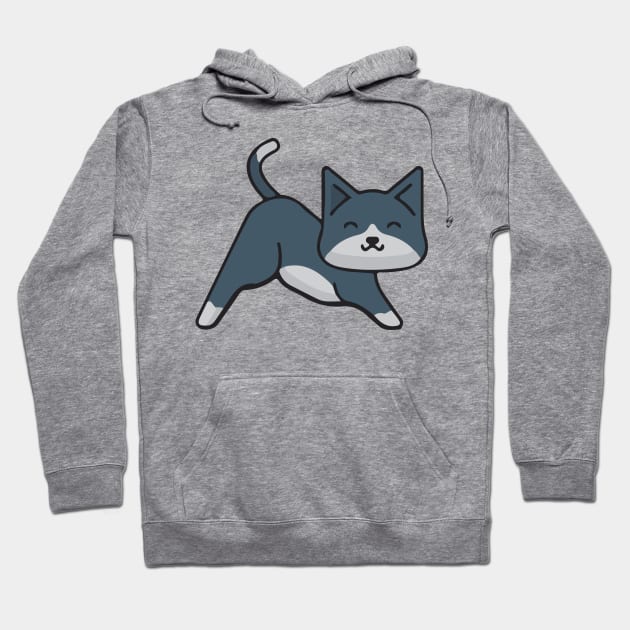 cute kitten - cat yoga position Hoodie by Spring Moon